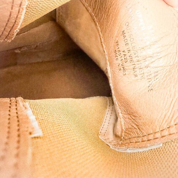 Madewell The Watkin Ankle Boot Suede Nubuck Leather Bootie Toffee Size 9.5 - Picture 3 of 6